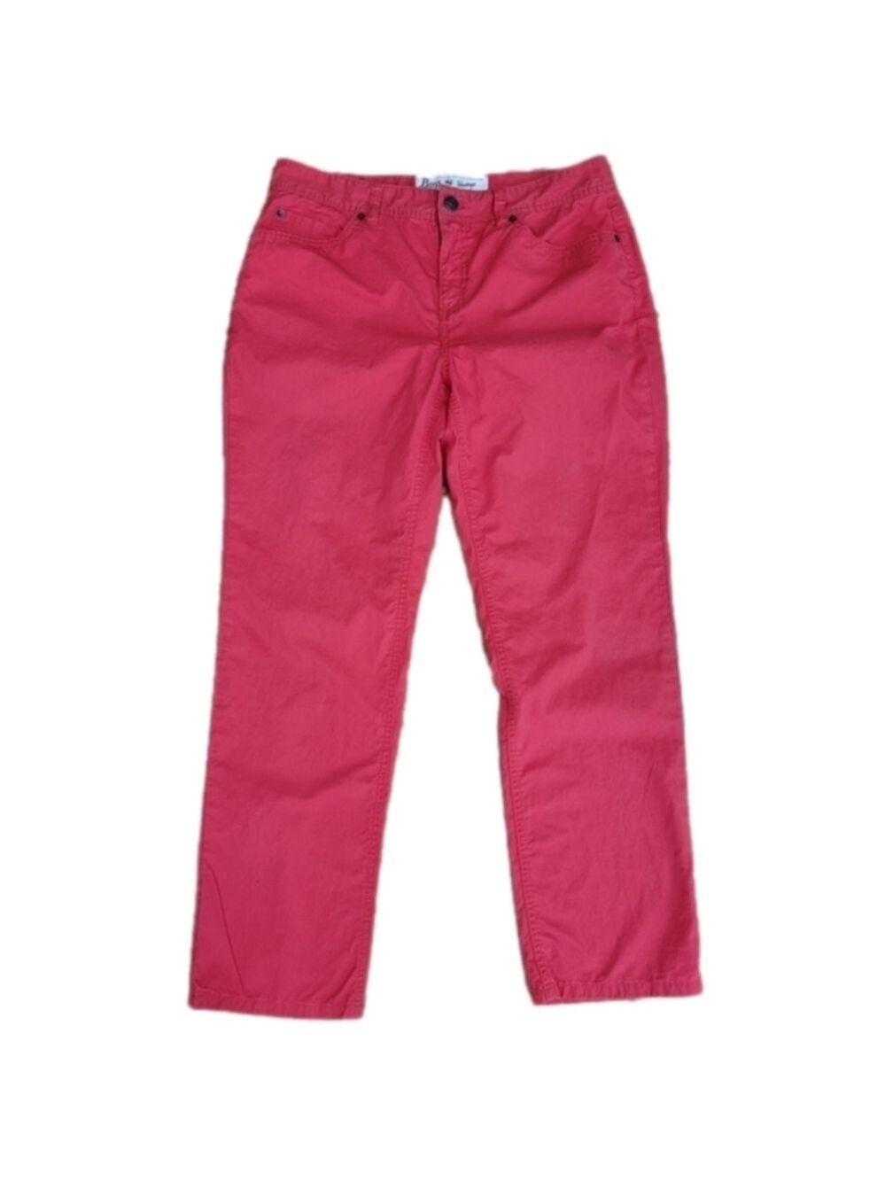 𝅺bass Heritage Red Cotton 5 pocket Pants Womens Size 8 EUC